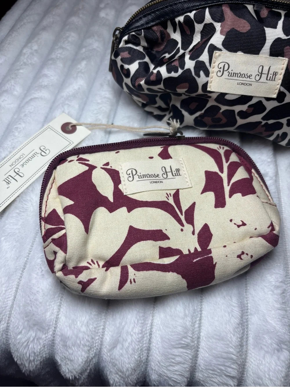 Primrose Hill London Floral Zip Clutch and Animal Print Pouch / Cosmetic Bag